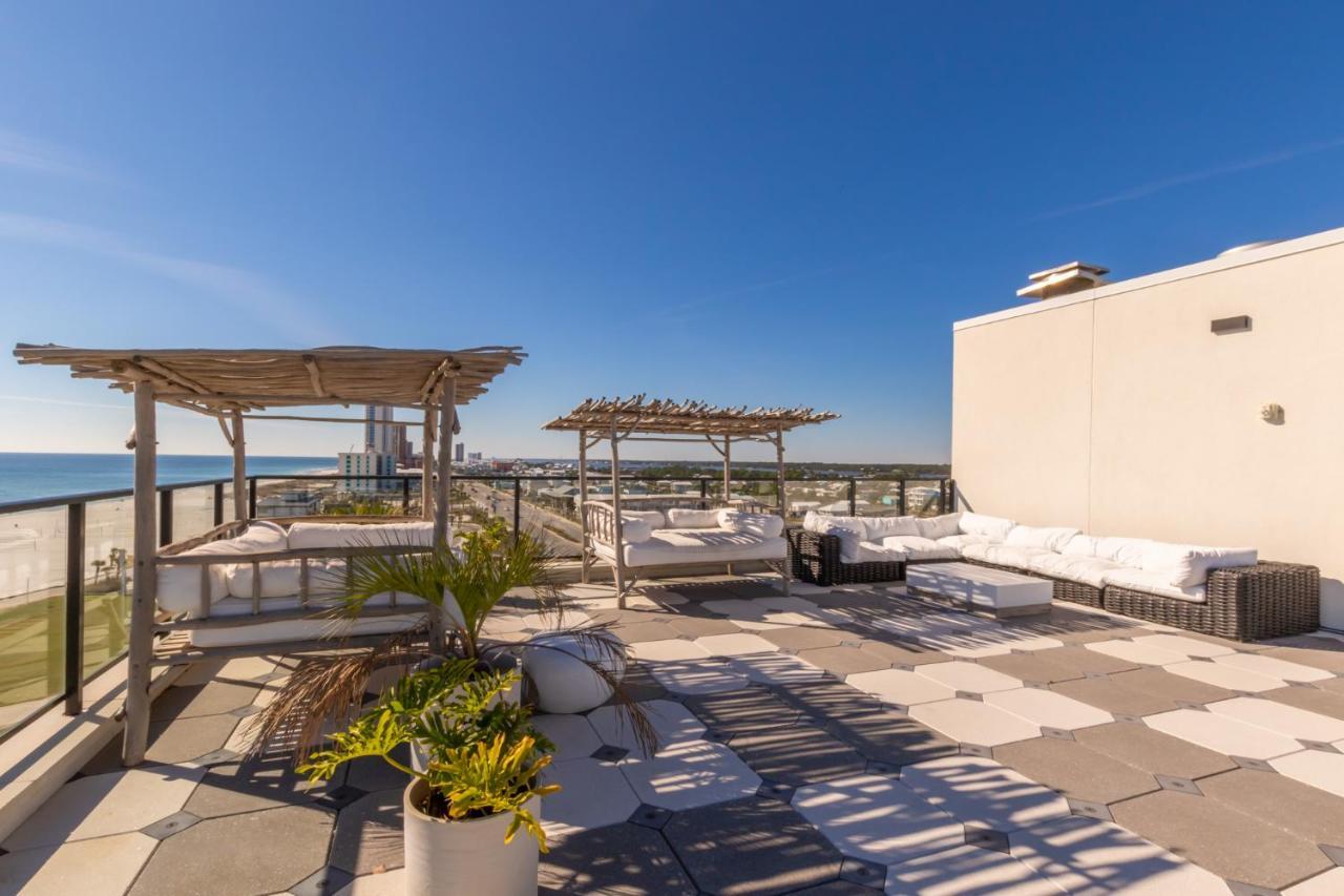 Elegant 4 Bedroom Beachfront, Luxury Condo With Rooftop Pool Next To The Hangout Gulf Shores Exterior photo